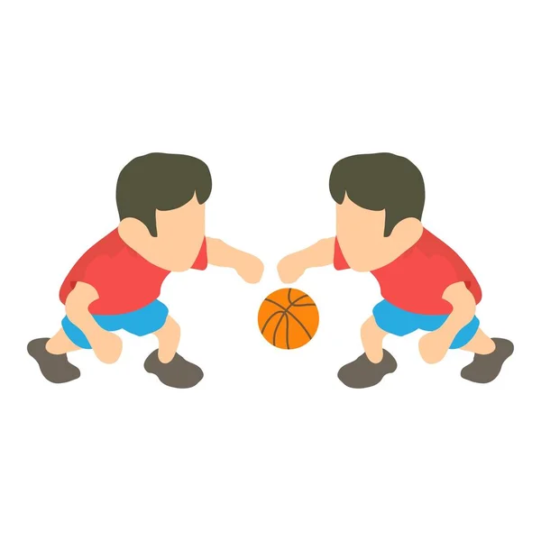 Basketbalista ikona, izometrický styl — Stockový vektor