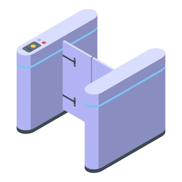 Metro pass gate icoon, isometrische stijl — Stockvector