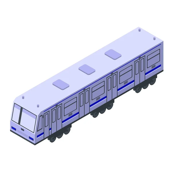 Ícone de trem de vagão expresso, estilo isométrico — Vetor de Stock