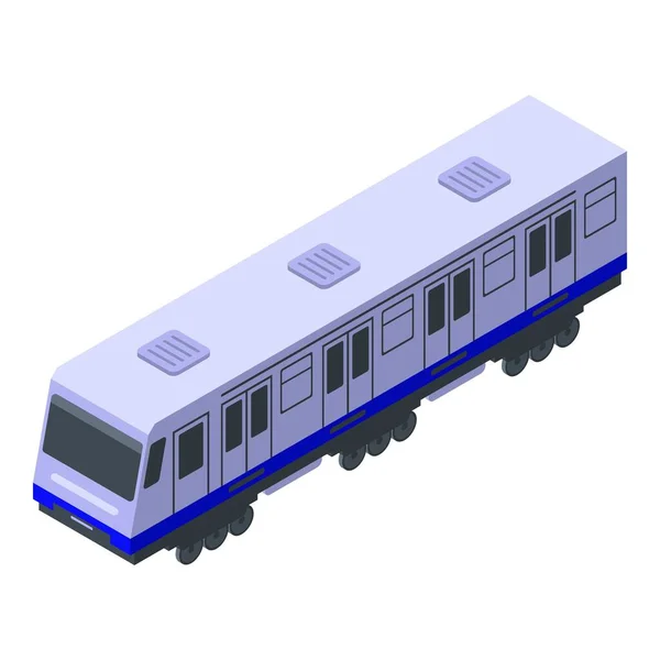 Ícone de trem de metrô de energia, estilo isométrico — Vetor de Stock