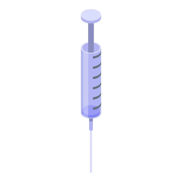 Ikone der medizinischen Spritze, isometrischer Stil — Stockvektor