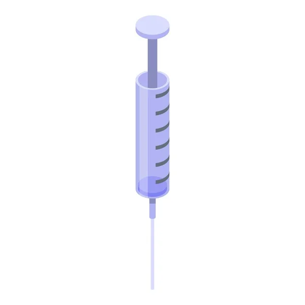 Pictogram van de medische spuit, isometrische stijl — Stockvector