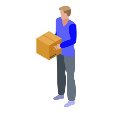 Paket kutusu simgesi, izometrik biçim