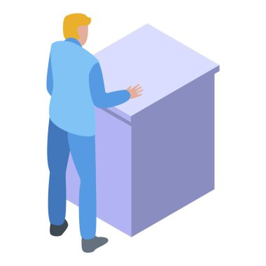 Veteriner erkek simgesi, izometrik biçim