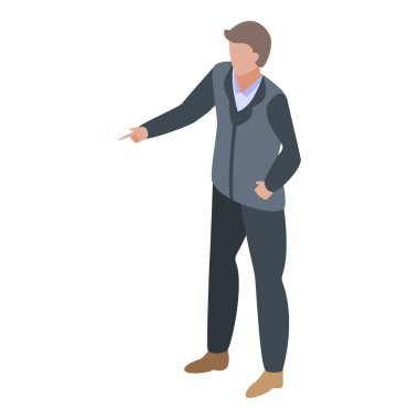 Reklam yöneticisi simgesi, izometrik biçim