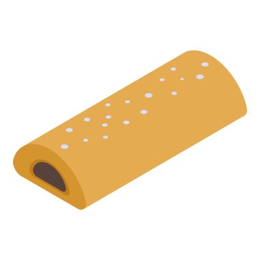 Jöle bisküvi çubuğu simgesi, izometrik biçim