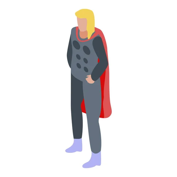 Thor icono de superhéroe, estilo isométrico — Vector de stock