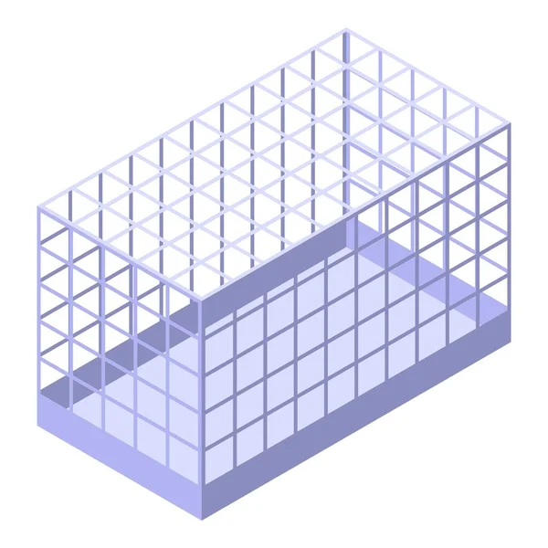 Ветеринарна ікона клітки, ізометричний стиль — стоковий вектор