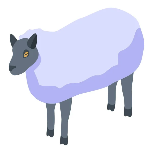 Icône de mouton de ferme, style isométrique — Image vectorielle