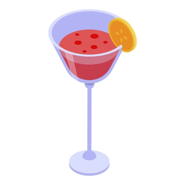 Cocktail-Ikone aus Barbados, isometrischer Stil — Stockvektor