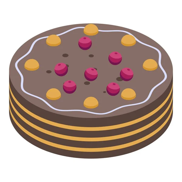 Icône gâteau maison, style isométrique — Image vectorielle