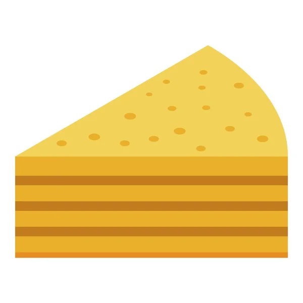 Potongan ikon kue, gaya isometrik - Stok Vektor