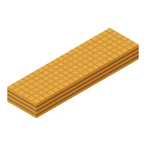 Icône de barre de gaufre, style isométrique — Image vectorielle