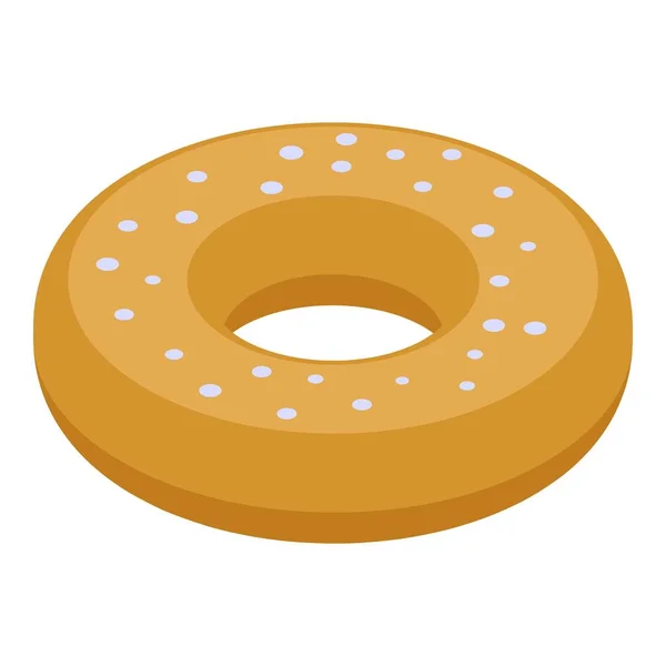Εικονίδιο ζαχαροπλαστικής ντόνατ, ισομετρικό στυλ — Διανυσματικό Αρχείο
