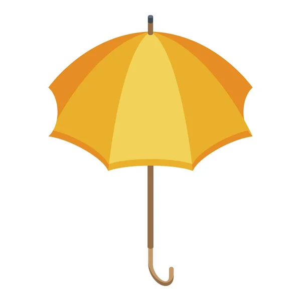 Yellow umbrella icon, isometric style — Stock Vector