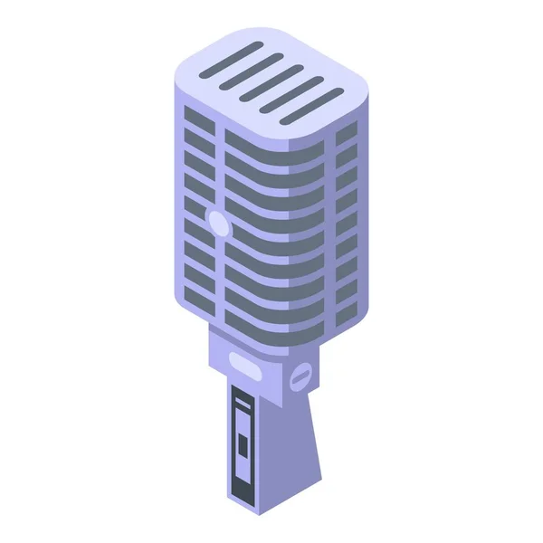 Karaoke icono de micrófono profesional, estilo isométrico — Vector de stock