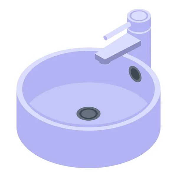 Icône lavabo, style isométrique — Image vectorielle