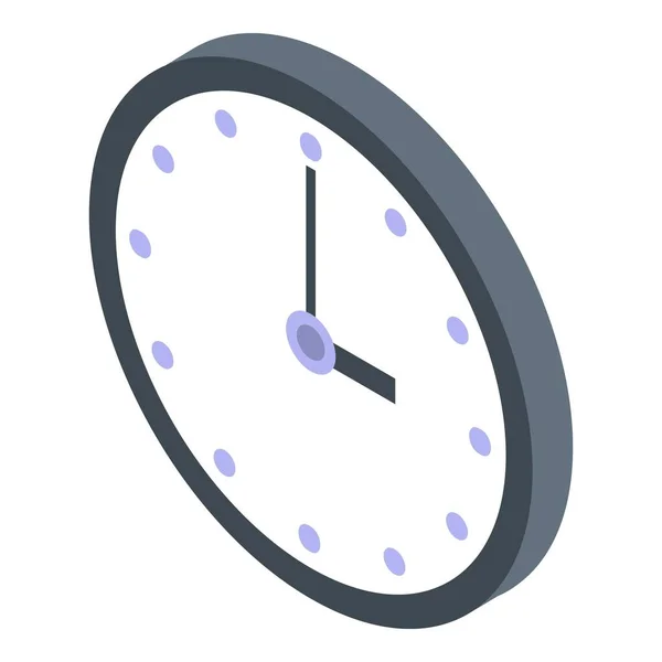 Ikona nástěnných hodin sady Office, izometrický styl — Stockový vektor