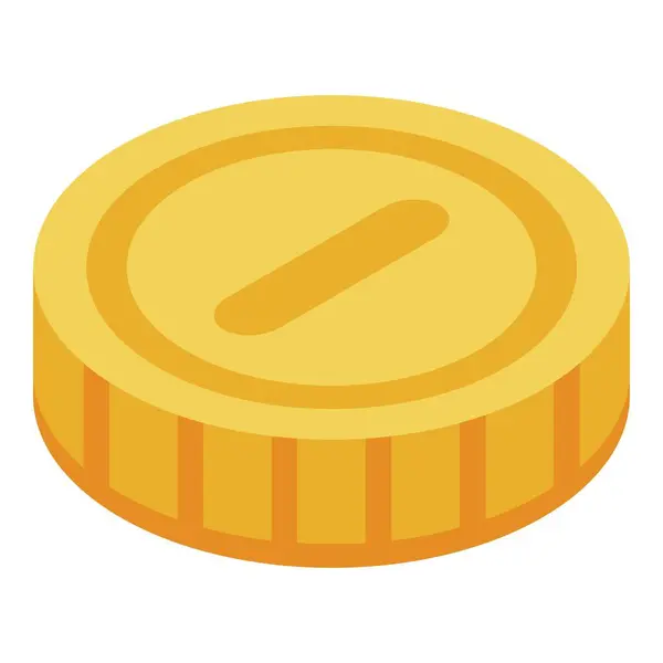 Ícone de moeda de ouro, estilo isométrico — Vetor de Stock