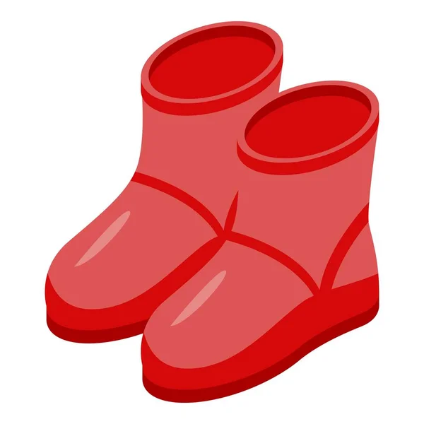 Ugg botas ícone, estilo isométrico — Vetor de Stock