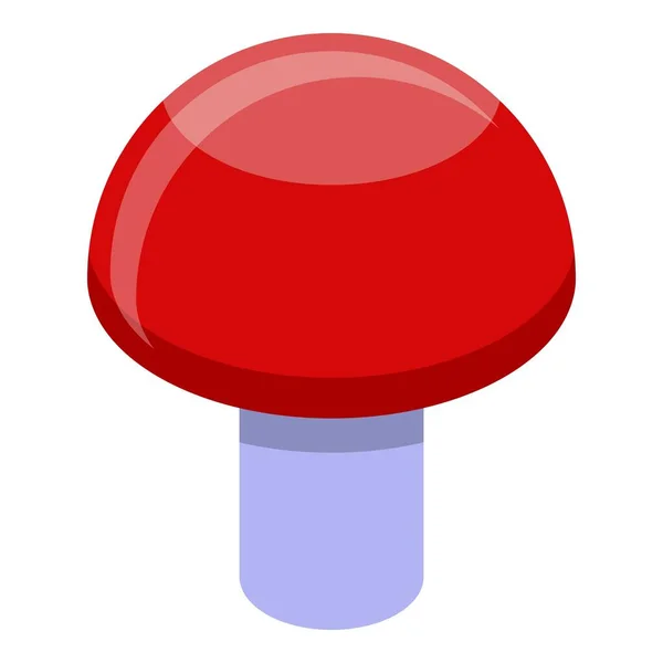 Icona a fungo rosso, stile isometrico — Vettoriale Stock