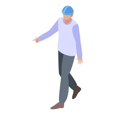 Genç ekoloji ikonu, izometrik stil