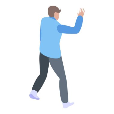 Erkek marka yöneticisi simgesi, izometrik biçim