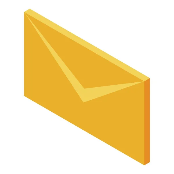 Иконка конверта электронной почты, изометрический стиль — стоковый вектор