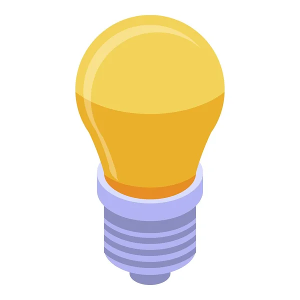 Ícone de lâmpada de ideia, estilo isométrico — Vetor de Stock