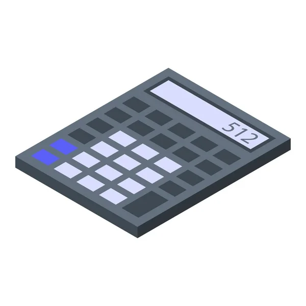 Ícone de calculadora manual, estilo isométrico — Vetor de Stock