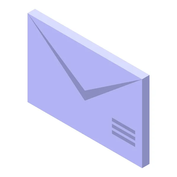 Envelope inbox icon, isometric style — 스톡 벡터