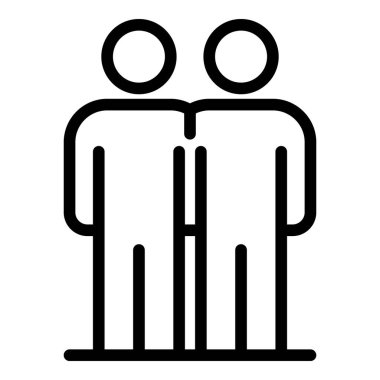 Sosyal arkadaşlık simgesi, özet tarzı