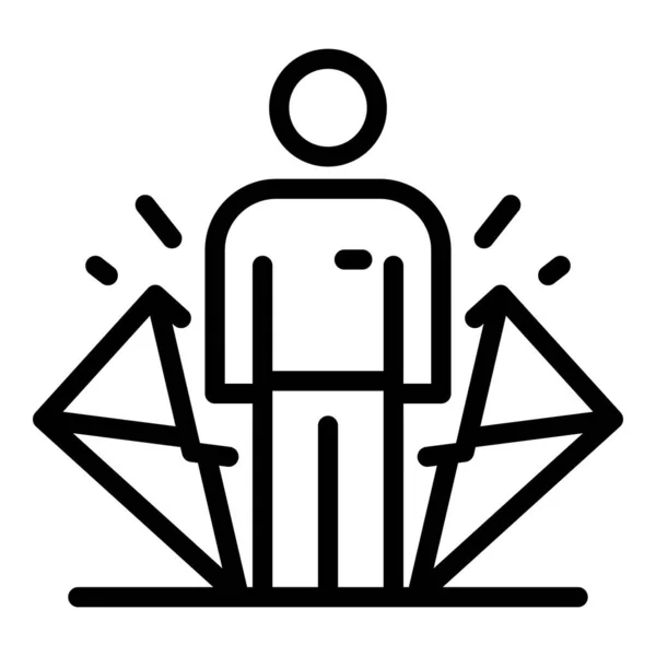 Icono de estimador de diamante, estilo de contorno — Vector de stock