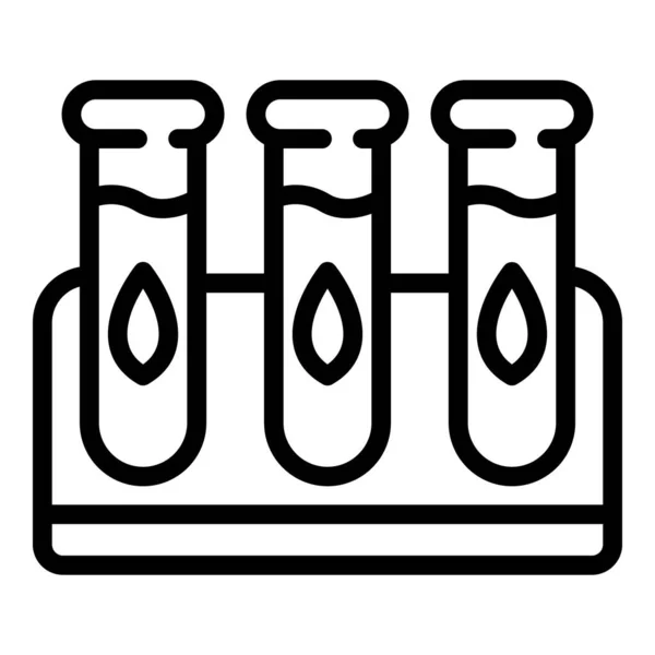 Eco test tubes icon, outline style — Stock Vector