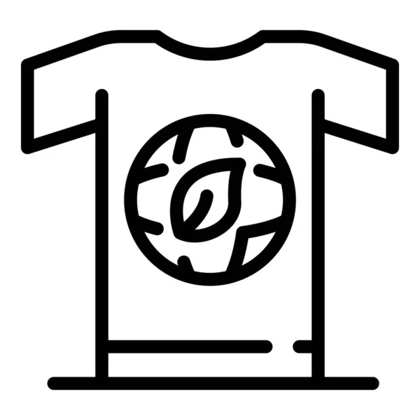 Icono de camiseta ecologista, estilo de esquema — Vector de stock