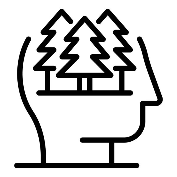 Ekologisk skog idé ikon, skissera stil — Stock vektor