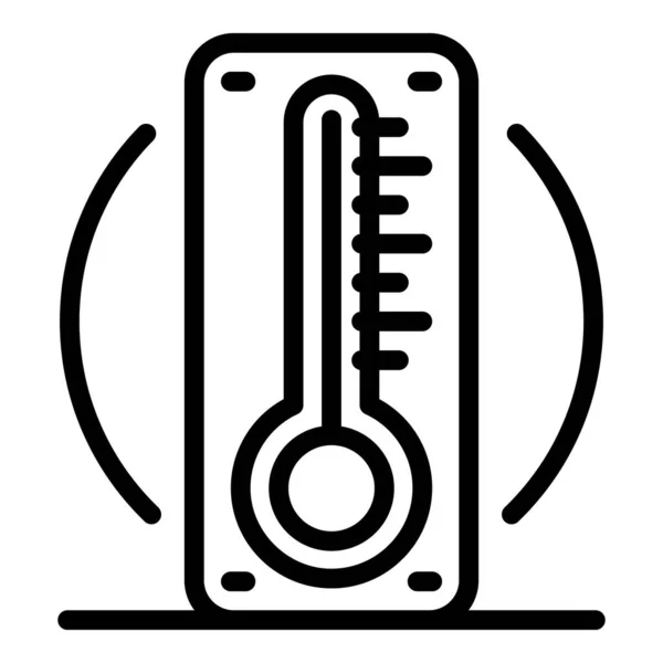 屋外温度計のアイコン、アウトラインスタイル — ストックベクタ