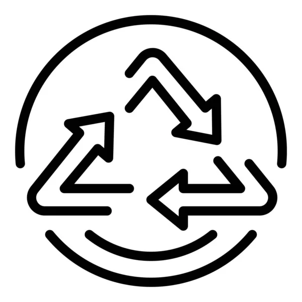 Eco triangel ikon, skissera stil — Stock vektor