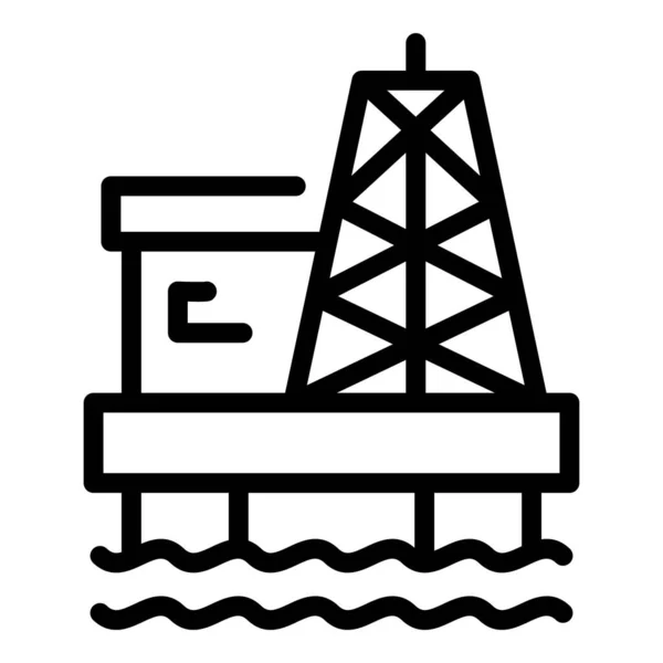 Zee benzine extract icoon, omtrek stijl — Stockvector