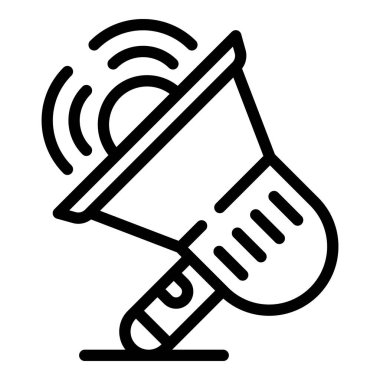 Öğretmen megafon simgesi, özet biçimi