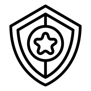 Araştırmacı kalkanı simgesi, taslak biçimi