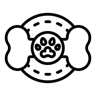 Köpek kemiği amblemi simgesi, taslak biçimi