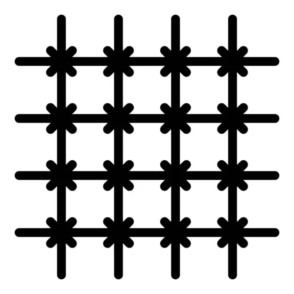 Portail de prison icône, style contour — Image vectorielle