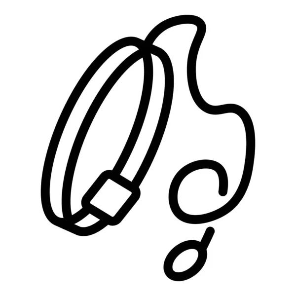 Icône ceinture pour chien, style contour — Image vectorielle