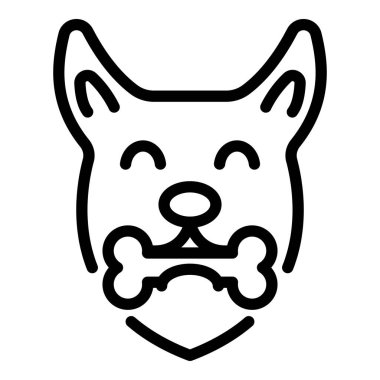 Kemik simgesi olan köpek, taslak biçimi