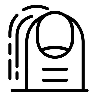 Parmak izi güvenlik simgesi, anahat stili