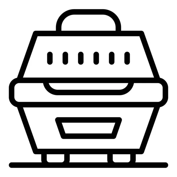 Hundvalp box ikon, kontur stil — Stock vektor