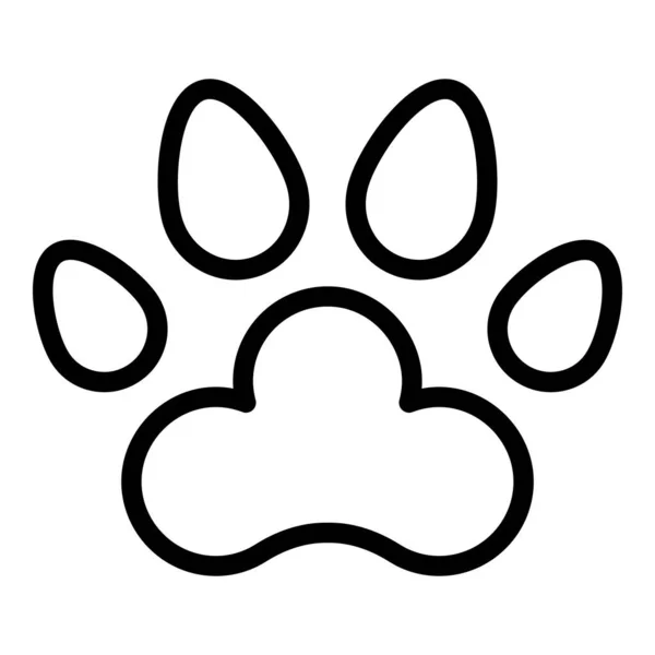 Dog foot print icon, outline style — Stock Vector