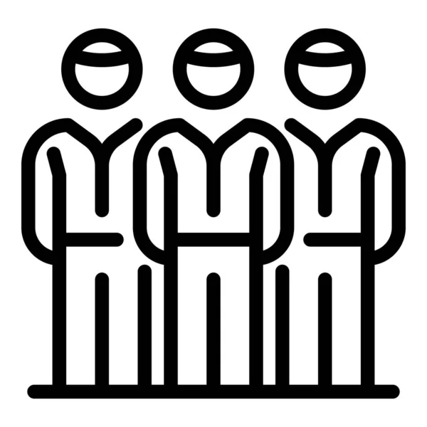 Иконка личной группы охраны, стиль наброска — стоковый вектор