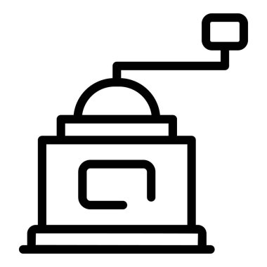 Ahşap kahve öğütücü simgesi, taslak biçimi